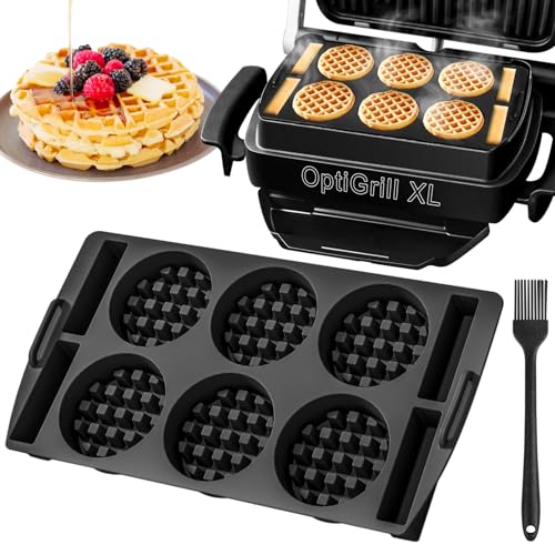 Meetory Gofrera compatible con Tefal OptiGrill XL, 4 en 1 XL, 2 en 1 XL, Elite XL, Plus + XL, Elite Plus XL, molde reutilizable para gofres belgas