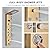 FCOTEEU Multi-Function Shower Panel with Temperature Display LED Rainfall Waterfall Shower Head 8 Shower Jets Shower Panel Tower System Brushed Gold