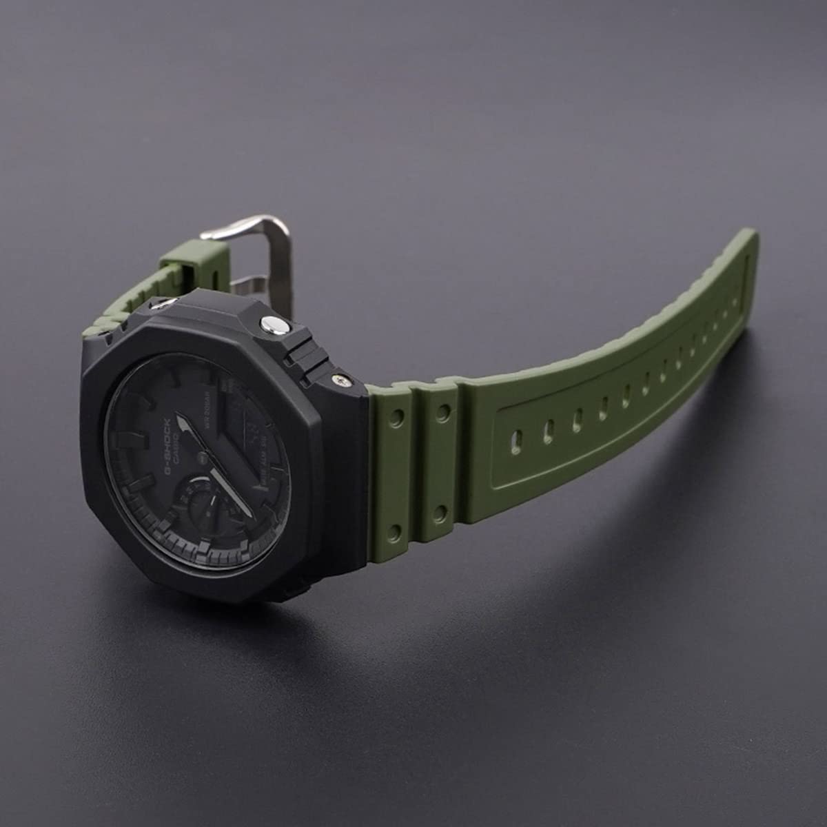 BBZ Cinturino In Gomma Morbida Colorata Per Casio G-SHOCK GA-2100/2110 - Sgancio Rapido, Adattabile, 155-220mm - Accessorio Fashion - 4