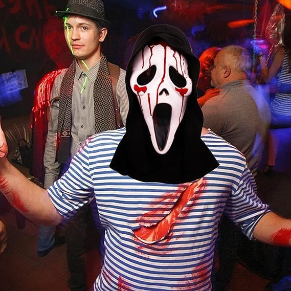 Máscara De Grito De Terror Para Halloween – Fantasma Realista De EVA De 17x28 Cm – Cosplay Y Fiestas De Miedo