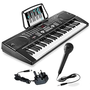 61 Keys Electronic Teaching Keyboard Digital Music Piano Instrument & Microphone by Crystals®