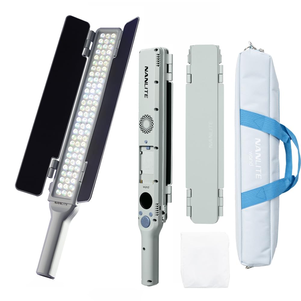 NANLITE Bastone 30W RGB LED Handheld Stick Video Luce,2700K a 7500K Bi-Colore,Controllo APP Luce di riempimento per la registrazione video, Live Streaming