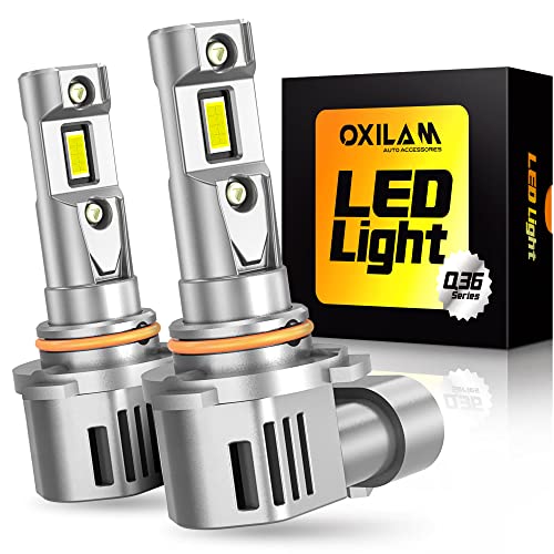 Image of OXILAM 9005 LED Bulbs 800% Brightness 40000LM Super Bright, OEM Fit 6500K White, 20 Years Lifespan with Silent Fan & Heat Dissipation, Weatherproof IP68 & Error-Free Installation, 2 Pack