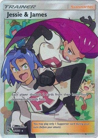 Pokemon Single Card JESSIE & JAMES 68/68 Full Art HIDDEN FATES
