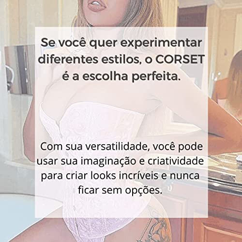 Corset Corselet Cinta Modeladora Redutora Delineadora Underbust Acetinado Verde M527