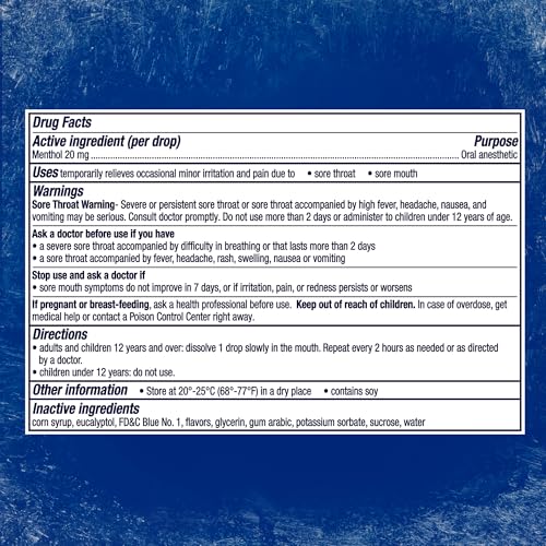 Vicks VapoCool Severe Medicated Sore Throat Drops, Max Strength Menthol, Soothes Sore Throat Pain, Winterfrost Flavor, 70 Count - image 8