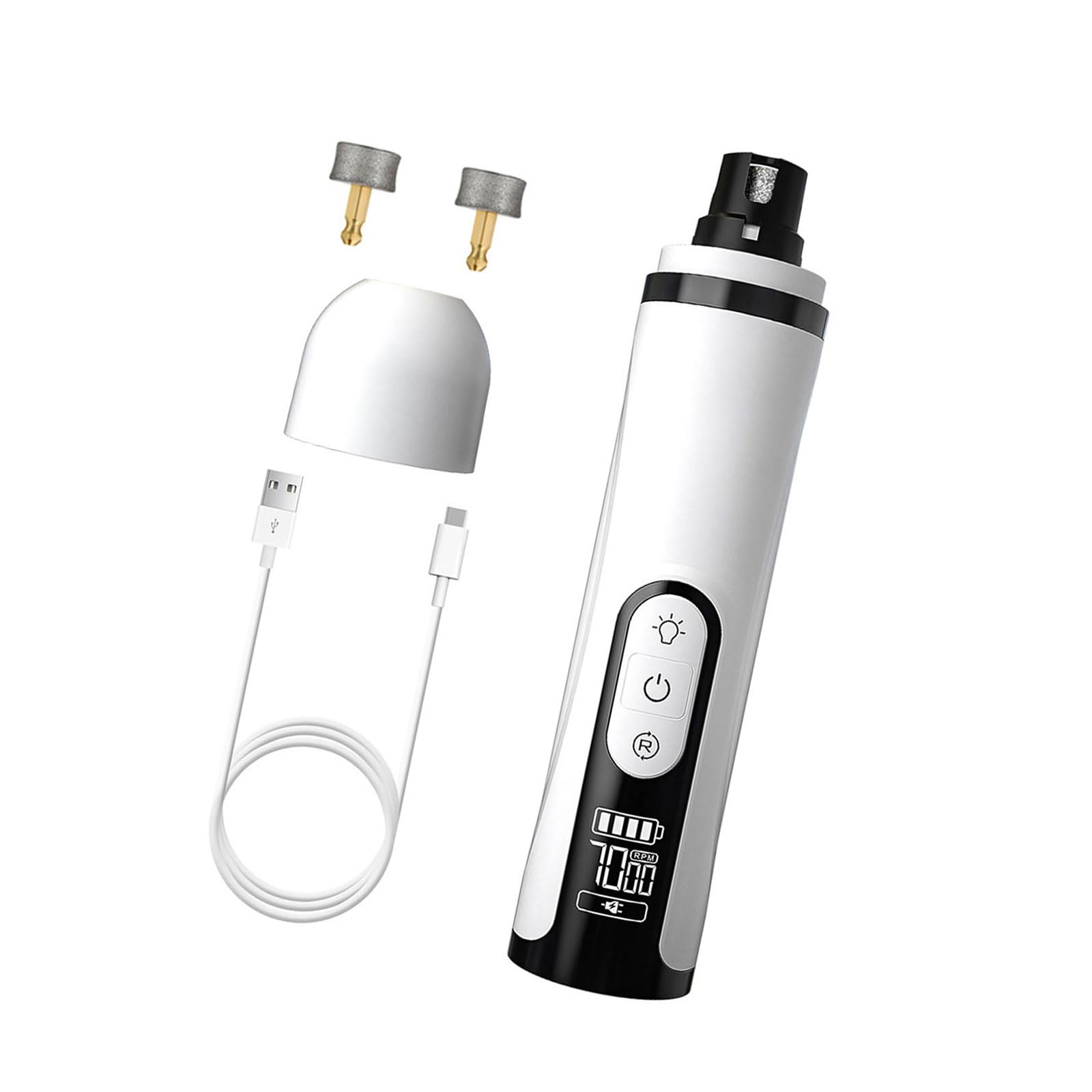 Silenzioso Ricaricabile Del Cane Chiodi Trimmer Con Motore A Basso Rumore E 3 Velocità Per Grooming Principianti Amichevole Pet Nail Grinder