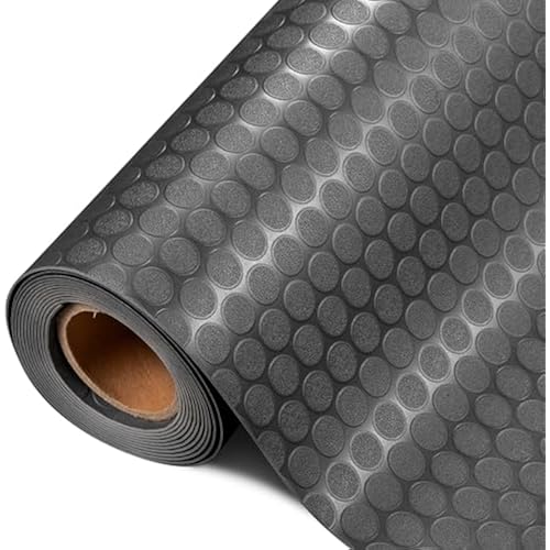 TUFFIOM 7.5 x 17 FT Garage Floor Mat, Thickened Coin Plate PVC Garage Mats Flooring Roll for Under Car, Garage Car Parking Mats for Compact SUVS, Sports Car