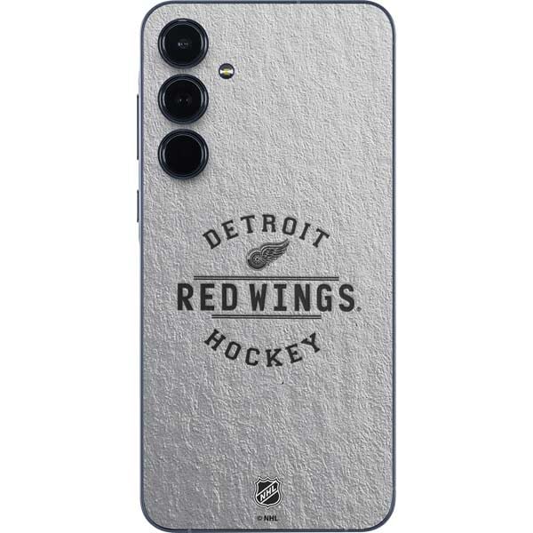Skinit Decal Phone Skin Compatible with Galaxy A36 5G - Officially Licensed NHL Detroit Red Wings Black Text Design