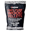 Kona Coal-Fired Pizza Charcoal Pellets - Intended for Ninja Woodfire Outdoor Grill, Premium Rich and Smoky Taste - 100% Natural - Also for Electric & Propane Smokers, Pellet Tubes - 8 Pounds