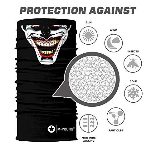 Image of Skull Face Sun Mask Half,Bandanas,Neck Gaiter, Headwear, Headband for Fishing, Hunting,Yard Work