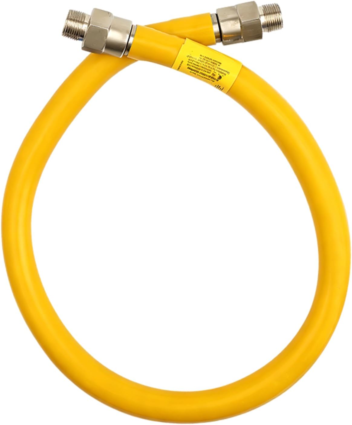 3/4" x 48" Flexible Gas Hose for Commercial Kitchen, Flex Gas Line Quick Connect with Safety Features Built In, Mobile Gas Connector for Cleaning Move Appliances, Hose Only