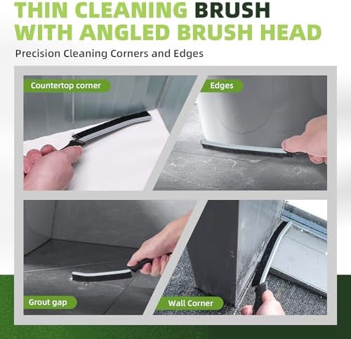 KMOSENIA Hard Bristle Crevice Cleaning Brush for Tight Spaces & Grout — view 3