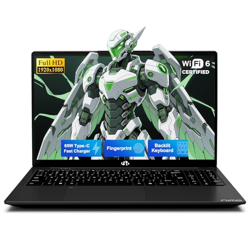 Image of NIMO 15.6 inch FHD Business Laptop Computer, Quad-Core Processor(Beats i3-1115G4), Laptop 4GB RAM 128GB SSD with Backlit Keyboard Fingerprint 65W PD Fast Charging, Student Laptop for College School