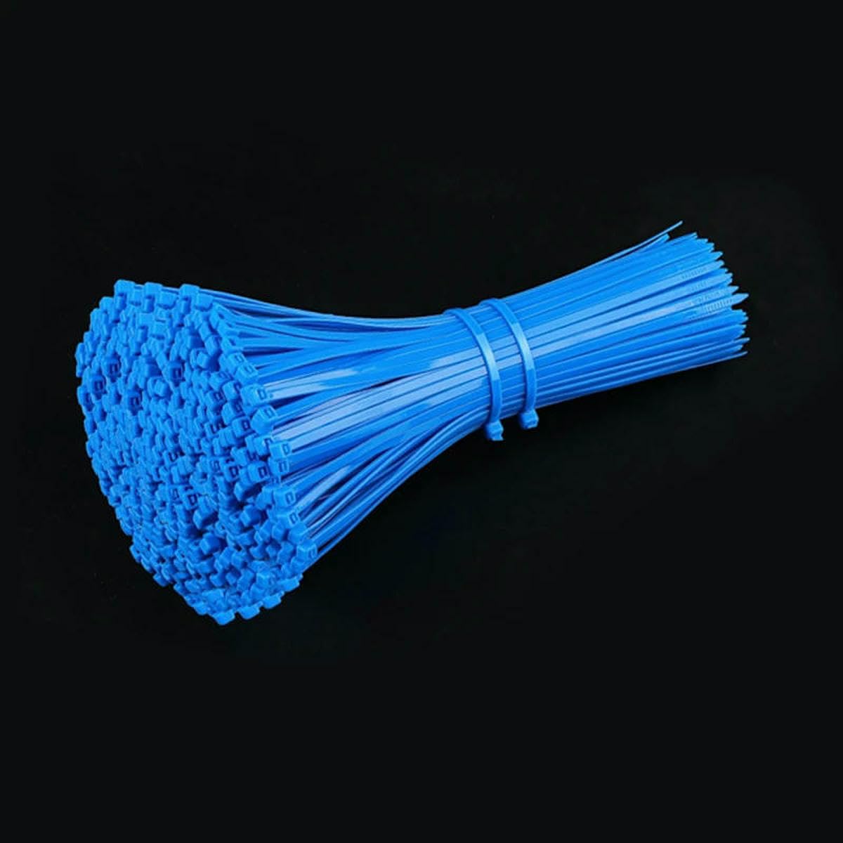 100Pcs Colorful Self-Locking Nylon Cable Ties Zip Ties Wire Binding Wrap Straps for Cable Management and-Blue 100Pcs-4.6x200mm
