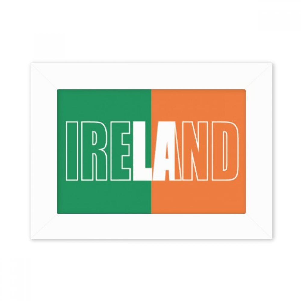 Cadre photo pays Irlande blanc 10.2x15.2cm image art multicolore