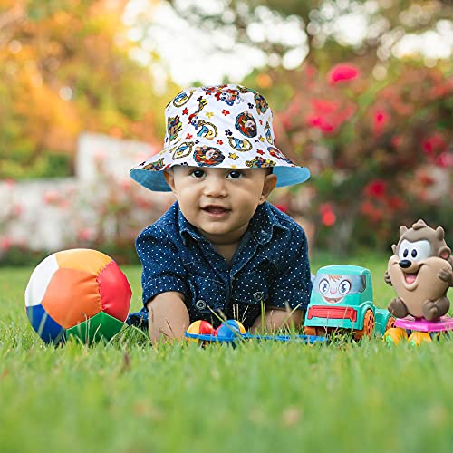 Paw Patrol Hot Fun Reversable, Foldable, Upf50+ Sun Protection Bucket Hat Size 2-4 Toddler White #TOP2
