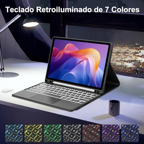 Teclado Bluetooth Redmi Pad 2 11" 2025 Funda para Estudiar y Viajar 6