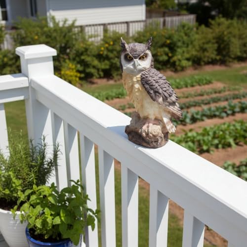 Figurine chouette noire Kowaku pour embellir le balcon ou la cour - 8