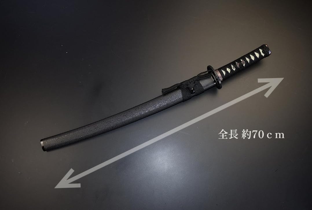 Amazon.co.jp: 模造刀 美術刀剣 岐阜県関 黒石目小刀 並刀身 上仕上げ