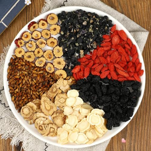 Kidney tea formula Ginseng Six Treasure Tea, Pure Chinese Herbal Medicine Ginseng Five Treasures Tea, Liver and Kidney Care Teas (100Bag/5Box)