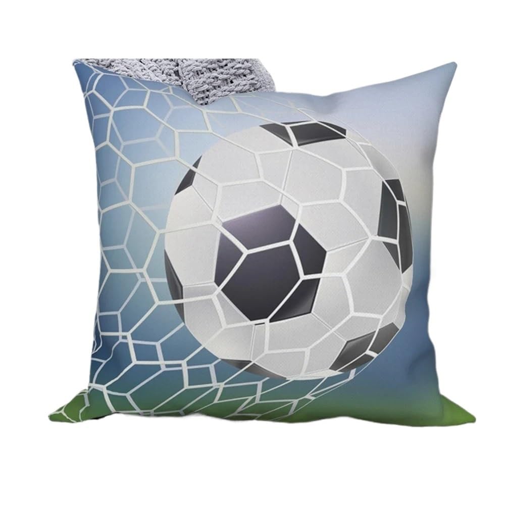 GIYXHU Football Print Pillow Home Decor Cushion Sofa Car Throw for Sofa(Color7,40x40cm)