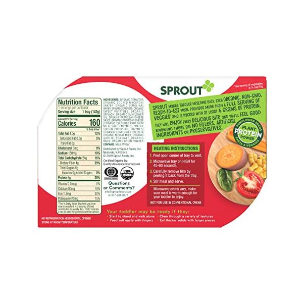 Sprout-Organic-Baby-Food-Toddler-Meals-Macaroni-Pasta-with-Vegetarian-Tomato-Sauce-5-Oz-Bowl-8-Count Sprout Organic Baby Food, Toddler Meals, Macaroni Pasta with Vegetarian Tomato Sauce, 5 Oz Bowl (8 Count)
