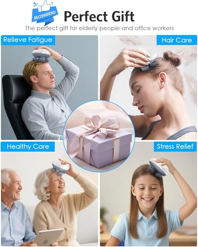 Image of Electric Scalp Massager & Head Massager for Hair Growth, Hair Fall, Dandruff, Itchy Dry Oily Scalp | Rechargeable, Waterproof, Cordless Silicone Scalp Massage Device3 Speed ModesPain Relief & Relaxation(multi colour)
