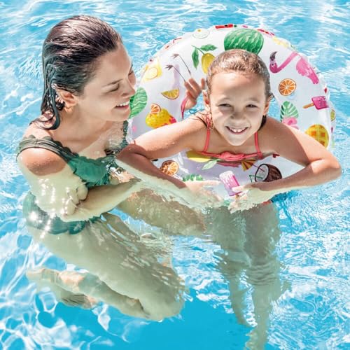 Image of 61cm Inflatable Kids Water Floaty Vinyl Float for 6-10 Years Old | Kids Fun Lively Print Swim Tube | Kids Big Swim Rings - Pack of 1