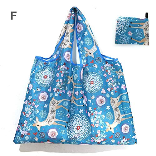 luckything Sac De Courses Reutilisable Pliable, Sac Courses en Nylon, Sac De Courses pour Chariot, pour Fruits Et Légumes, Grand, Écologique 15 X 11 X 2 Cm