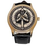 SWORD IN THE STONE. Minimalist Knights of the Round Table, Excalibur King Arthur Solid Brass Watch