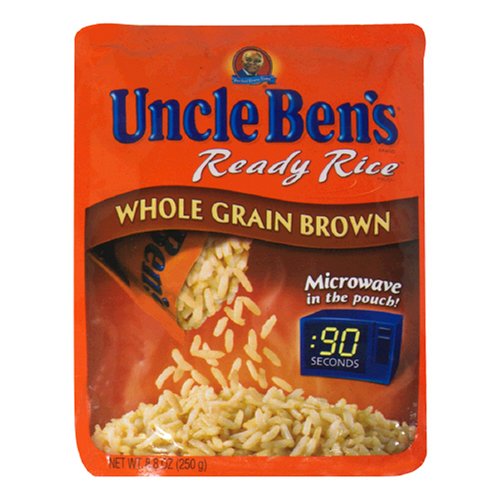 Uncle Ben's Ready Rice Pouch, Whole Grain Brown, 8.8-Ounce Pouches (Pack of 12)