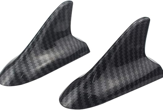 2 PCS Universal Auto Car Shark Fin Roof Antenna for Decoration ONLY, Shark Fin Design Car Decorative Antenna