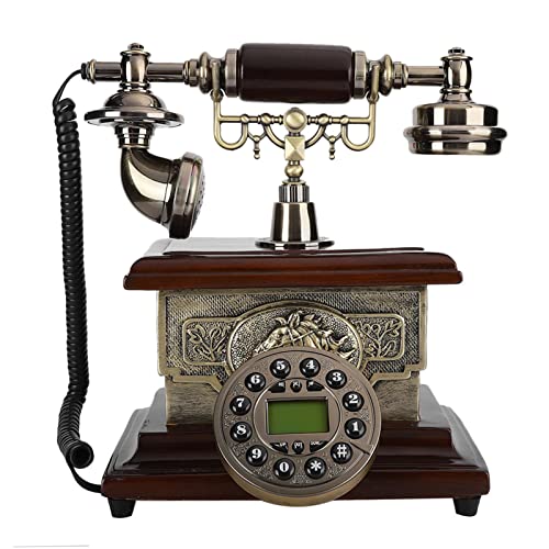 BONKZEBU Teléfono Antiguo Retro Vintage con Soporte Manos Libres para Decoración Retro de Hotel de Oficina en Casa