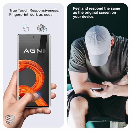 Image of Skyddshield TPU hydrogel Edge to Edge Screen Protector Guard For Lava Agni 2 (6.78 Inch) With Installation Kit | Fingerprint Compatible | Edge to Edge Coverage