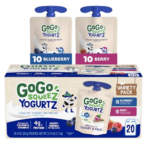 15% coupon - ★GoGo squeeZ yogurtZ Variety Pack, 20 pouches