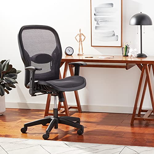 Space Seating 23 Series Professional Dark Air Grid Seat And Back Manager’s Office Chair With Adjustable Lumbar Support And Padded Arms, Black #TOP1