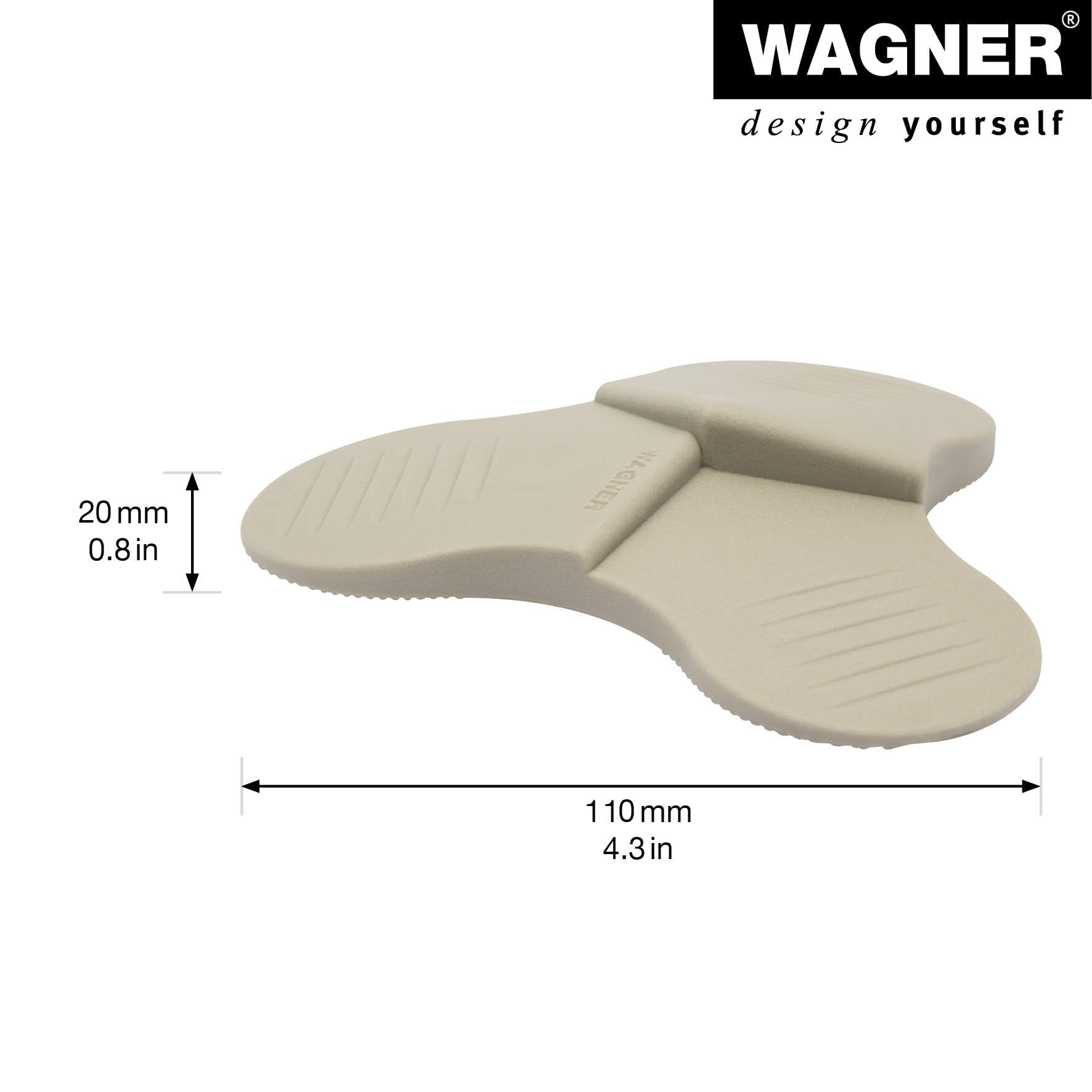 Wagner Door Wedge/Doorstop 3STOP Color, diameter 108 x 19 mm, Brown Design Wedge Made of high Class Synthetics - Image 2