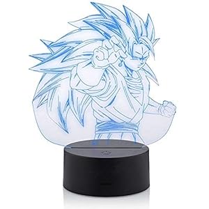 Lampada eroe 3D, luce notturna Janpanese stars ottimo regalo Presente per uomini ragazzi, decorazioni per ufficio e camera da letto per i fan