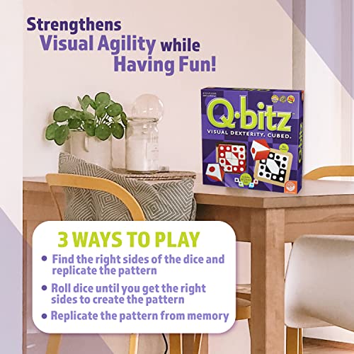 Mindware, Q-bitz, Miniature Game, Ages 6+, 2-4 Players, 20 Minutes Playing Time