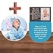 Yakucho Baptism Picture Frame for Boys and Girl - Blessing Card in Frame, Baby Boy Baptism Gift, 4x6 Inch Double Frame for Christening, Nursery Decor Keepsake (Baptism gifts for boys)