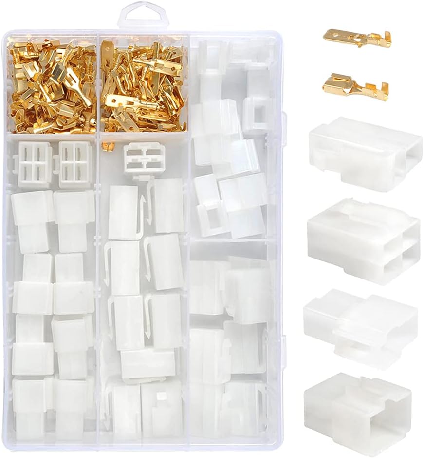 OFNMY 180Pcs Crimp Wire Connector Terminal Male&Female Spade Connector