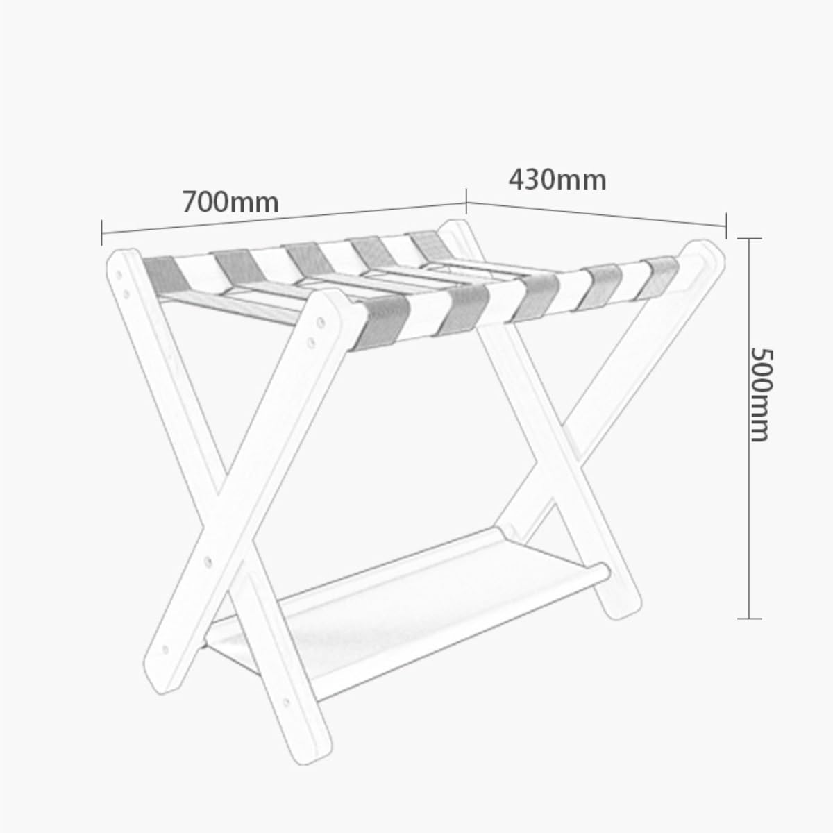 Soporte para equipaje – Estante de almacenamiento plegable para habitación de hotel y viajes – Soporte ligero y compacto para maleta para una fácil organización