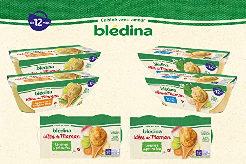 Blédina Idées de Maman : 12 repas bébé dès 12 mois : 4 Légumes Verts Boulghour Dinde / 4 Poireaux Riz Lieu / 4 Légumes du Pot au Feu (12 x 200 g)