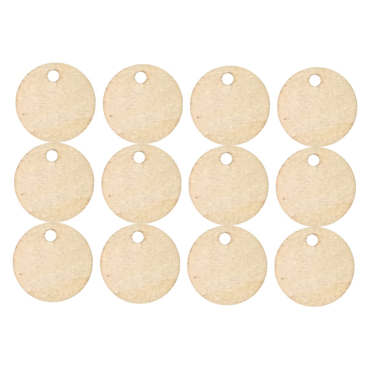 SHINEOFI 50 Pezzi Dischi di Legno Rotondi da 2cm con Aforo per Decorazioni Fai da Te Superficie Liscia per Decoupage e Targhette Personalizzate