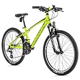 leader fox zero - 2017 ✅ Leaderfox Spider Boy Mountain Bike | Rahmen aus Aluminium in Diamant-Geometrie | Rahmenhöhe: 33 cm | Farbe: Neon-Gelb