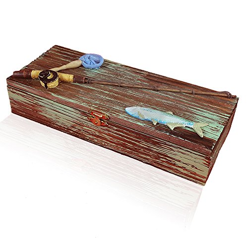 Tumbler Home Wooden, Nautical, Fishing Box for Coins, Keys or The Man Cave