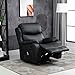 HOMCOM PU Leather Massage Recliner Chair with 8 Points and Heat, Manual Reclining Chair with Swivel Base, Footrest and Remote, Rocking Armchair, Black HOMCOM PU Leather Massage Recliner Chair with 8 Points and Heat, Manual Reclining Chair with Swivel Base, Footrest and Remote, Rocking Armchair, Black