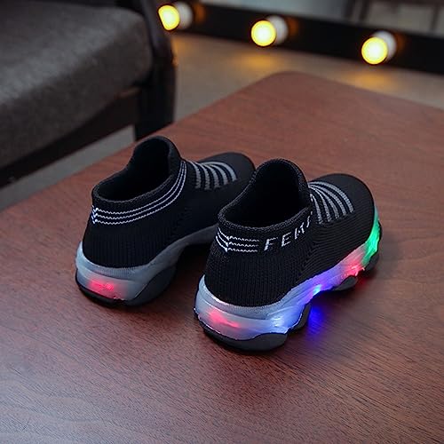 Toddler Light Up Sock Shoes Kids Boys Girls Mesh Flashing Breathable Sneakers Soft Sport Walking Running Shoes3