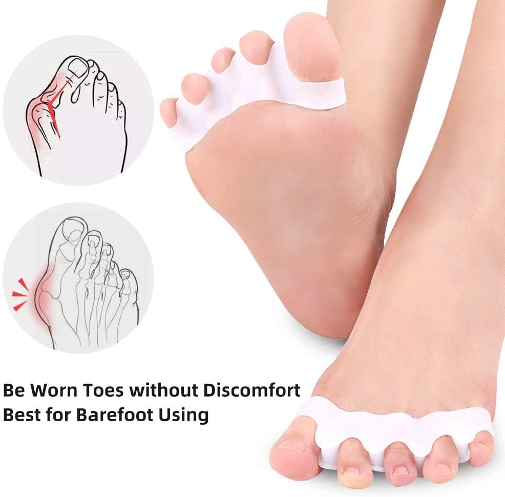 Miniatura 6 de 6 piezas  Separadores de dedos graduados para corregir juanetes, corrector de juanetes para mujeres y hombres, alisador de dedos en martillo para